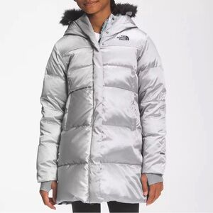 The North Face Silver Puffer Coat